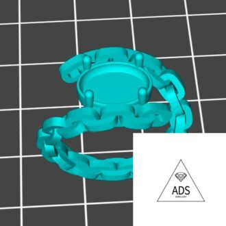 3d model of ring infinity without gems r14