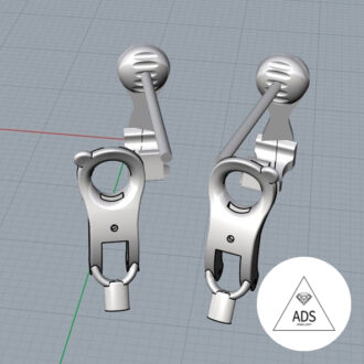 3d model of metal element fasteners